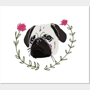 Pug Face Posters and Art